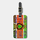 Kenia: Heel Afrika in één land - geweven vlag Bagagelabel (Voorkant verticaal)