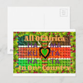 Kenia: Heel Afrika in één land - geweven vlag Briefkaart (Voorkant / Achterkant)