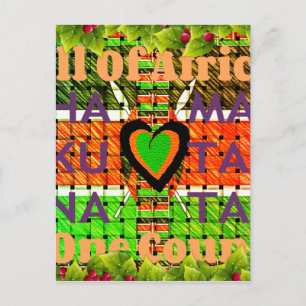 Kenia: Heel Afrika in één land - geweven vlag Briefkaart