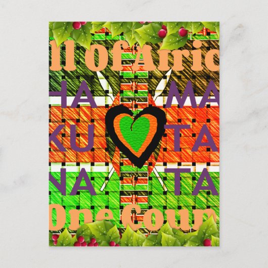 Kenia: Heel Afrika in één land - geweven vlag Briefkaart (Voorkant)