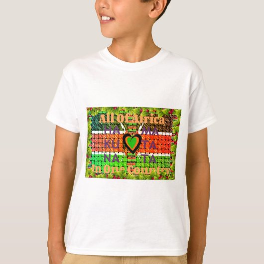 Kenia: heel Afrika in één land | Geweven Vlag D T-shirt (Voorkant)