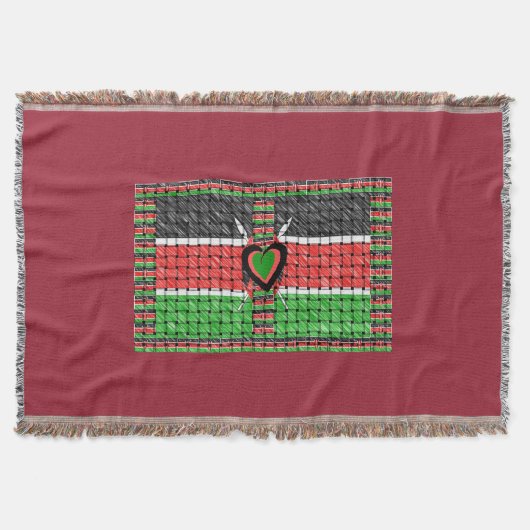 Kenia: heel Afrika in één land - Geweven Vlag Deken (Voorkant)