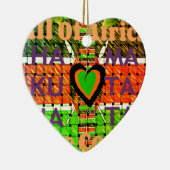 Kenia: Heel Afrika in één land - geweven vlag Keramisch Ornament (Rechts)