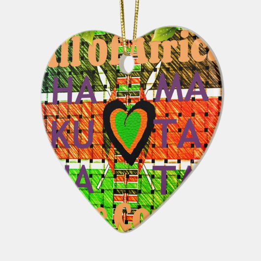 Kenia: Heel Afrika in één land - geweven vlag Keramisch Ornament (Links)