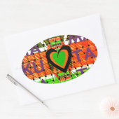 Kenia: Heel Afrika in één land - geweven vlag Ovale Sticker (Envelop)