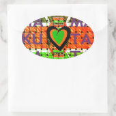 Kenia: Heel Afrika in één land - geweven vlag Ovale Sticker (Tas)