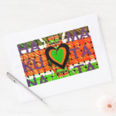 Kenia: Heel Afrika in één land - geweven vlag Rechthoekige Sticker (Envelop)