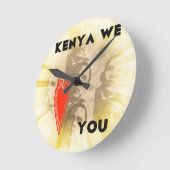 Kenia houden wij van u ronde klok (Hoek)