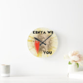 Kenia houden wij van u ronde klok (Huis)