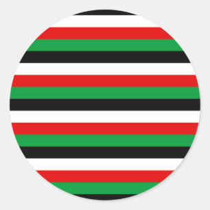 Kenia Jordanië Irak Koeweit vlag strepen Ronde Sticker