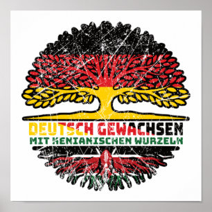 Kenia Keniaans Duits Duitsland Boom Wortel Poster
