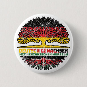 Kenia Keniaans Duits Duitsland Boom Wortel Ronde Button 5,7 Cm