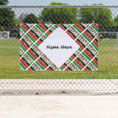 Kenia Keniaanse vlag betegeld gepersonaliseerd Spandoek (Insitu)