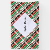 Kenia Keniaanse vlag betegeld gepersonaliseerd Spandoek (Verticaal)