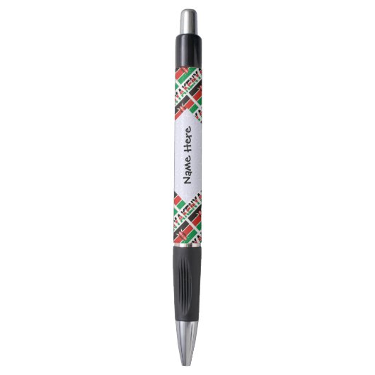 Kenia Keniaanse Vlag Getegeld Gepersonaliseerd  Pen (Voorkant Verticaal)