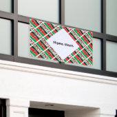 Kenia Keniaanse Vlag Getegeld Gepersonaliseerd Spandoek (Buitenkant Gebouw)