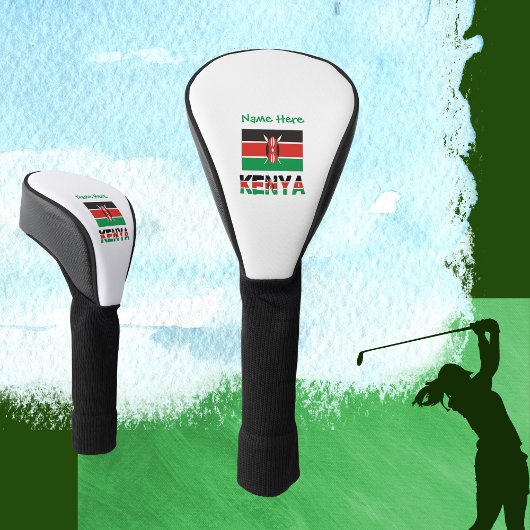Kenia Keniaanse vlag Groen gepersonaliseerd Golfheadcover