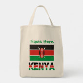 Kenia Keniaanse vlag Groen gepersonaliseerd Tote Bag (Achterkant)