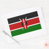 Kenia/Keniaanse vlag Rechthoekige Sticker (Envelop)