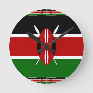Kenia Keniaanse Vlaggen Ronde Klok