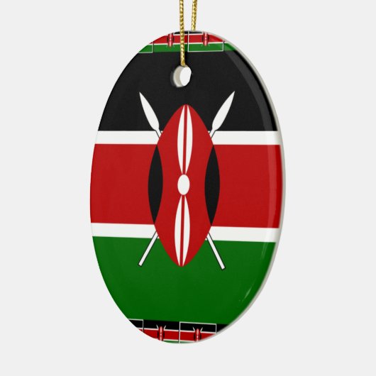 Kenia Kenyan Flags Keramisch Ornament (Links)