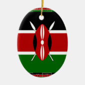 Kenia Kenyan Flags Keramisch Ornament (Voorkant)