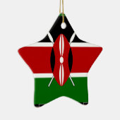 Kenia Kenyan Flags Keramisch Ornament (Rechts)