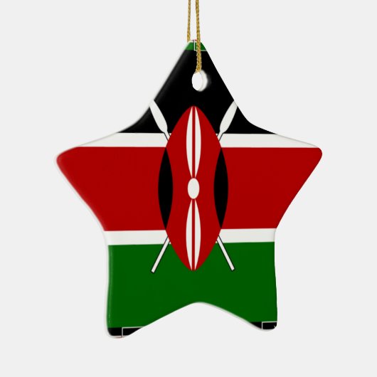 Kenia Kenyan Flags Keramisch Ornament (Rechts)