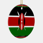 Kenia Kenyan Flags Keramisch Ornament (Rechts)