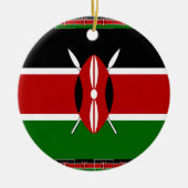 Kenia Kenyan Flags Keramisch Ornament (Voorkant)