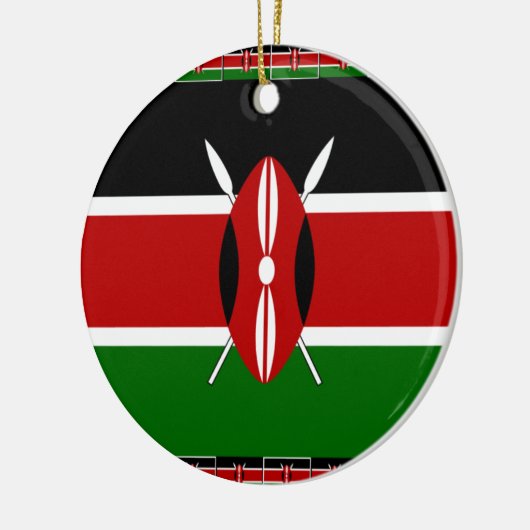 Kenia Kenyan Flags Keramisch Ornament (Links)