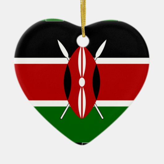 Kenia Kenyan Flags Keramisch Ornament (Voorkant)