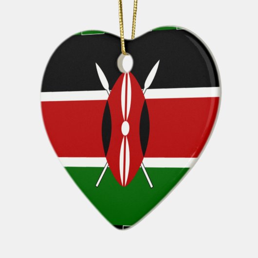 Kenia Kenyan Flags Keramisch Ornament (Links)
