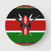 Kenia Kenyan Flags Ronde Klok (Voorkant)