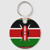 Kenia Kenyan Flags Sleutelhanger (Voorkant)