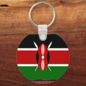 Kenia Kenyan Flags Sleutelhanger (Voorkant)