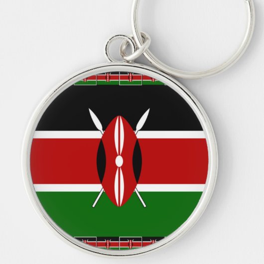 Kenia Kenyan Flags Sleutelhanger (Voorkant)