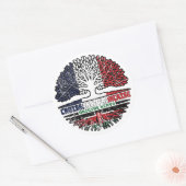 Kenia Kenyan French Tree Roots Flag Ronde Sticker (Envelop)