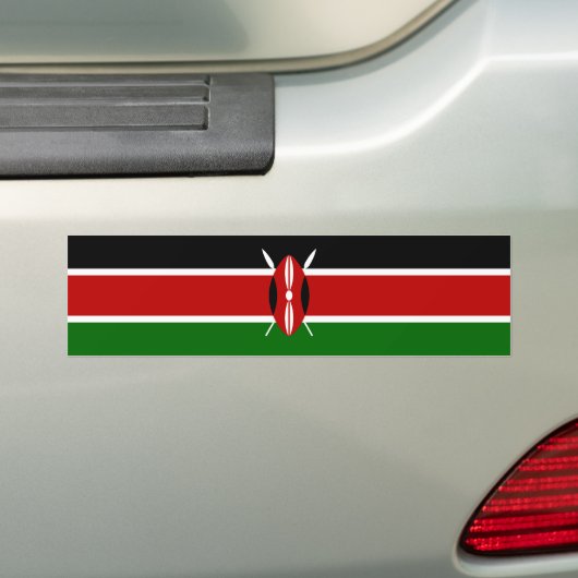 Kenia/Kenyan-vlag Bumpersticker (Op auto)