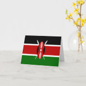 Kenia (Kenyan) Vlag Kaart (Gele Bloem)