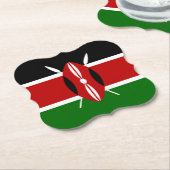 Kenia (Kenyan) Vlag Kartonnen Onderzetters (Gekanteld)
