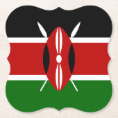 Kenia (Kenyan) Vlag Kartonnen Onderzetters (Voorkant)