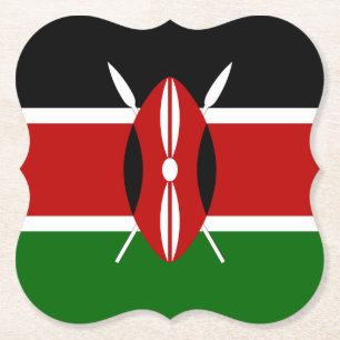 Kenia (Kenyan) Vlag Kartonnen Onderzetters