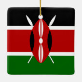 Kenia (Kenyan) Vlag Keramisch Ornament (Achterkant)