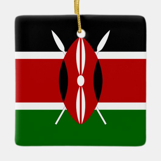 Kenia (Kenyan) Vlag Keramisch Ornament (Voorkant)