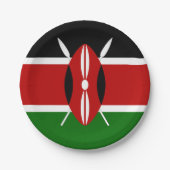 Kenia (Kenyan) Vlag Papieren Bordje (Voorkant)