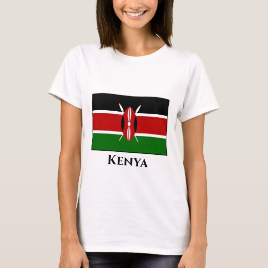 Kenia (Kenyan) Vlag T-shirt (Voorkant)