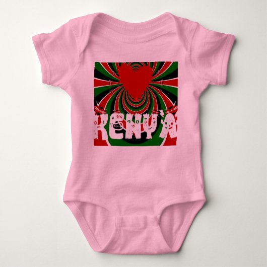 Kenia Lovely hart Kleding Kinder Baby Doekpakken Romper (Voorkant)