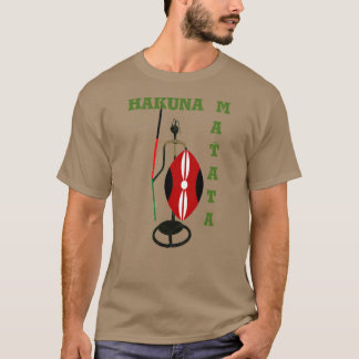 Kenia Mara Safari Basic Donker T-Shirt Sjabloon