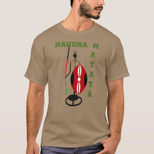 Kenia Mara Safari Basic Donker T-Shirt Sjabloon (Voorkant)